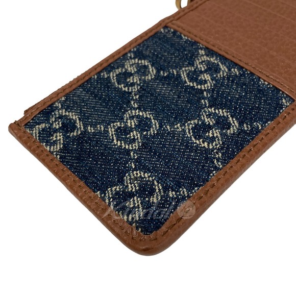 GUCCI Interlocking G Card Case Indigo Brown - Picture 5 of 5